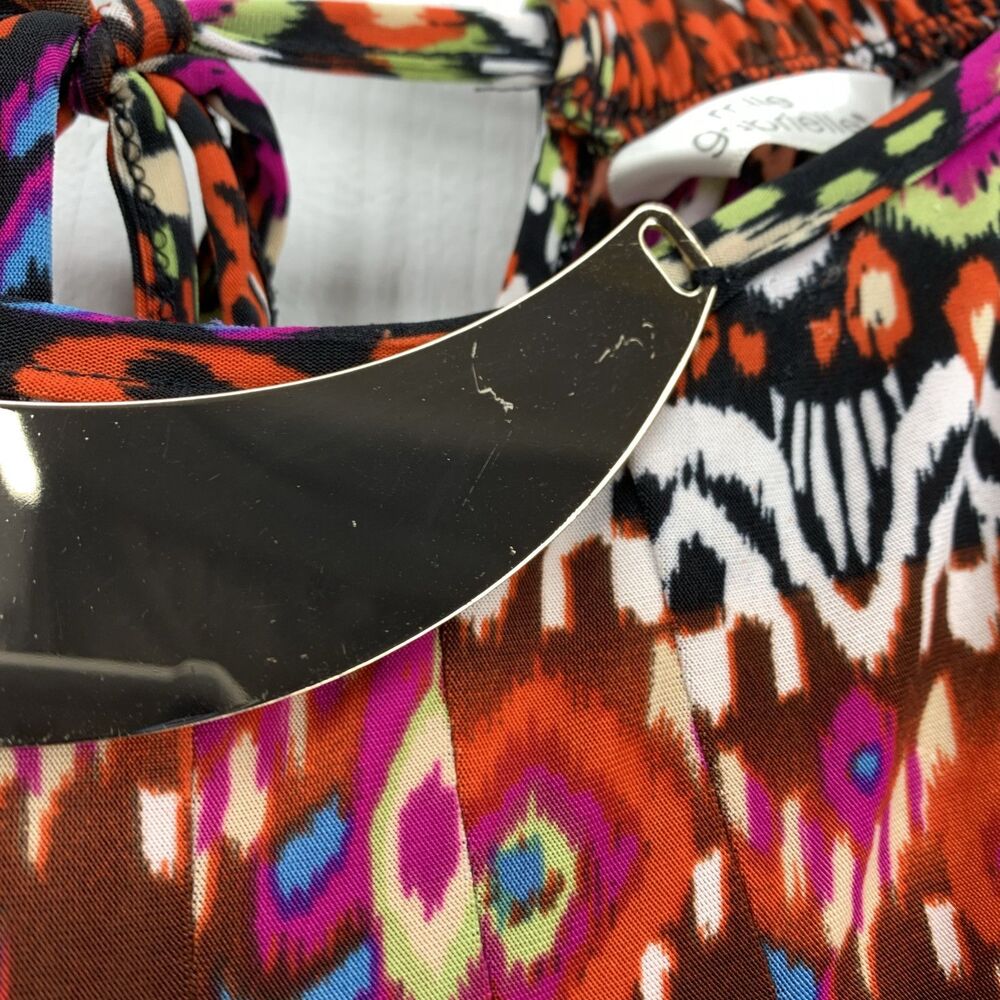 Mlle Gabrielle Womens 2X Jumpsuit Artsy Multicolor Funky Unique Boho Wide Leg - Picture 3 of 8